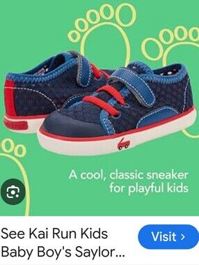 See Kai Run Navy and Red Kids Sneakers